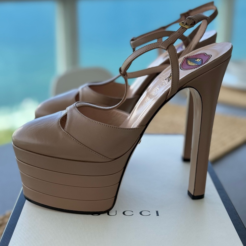Gucci tan color hight heels - Picture 5 of 9